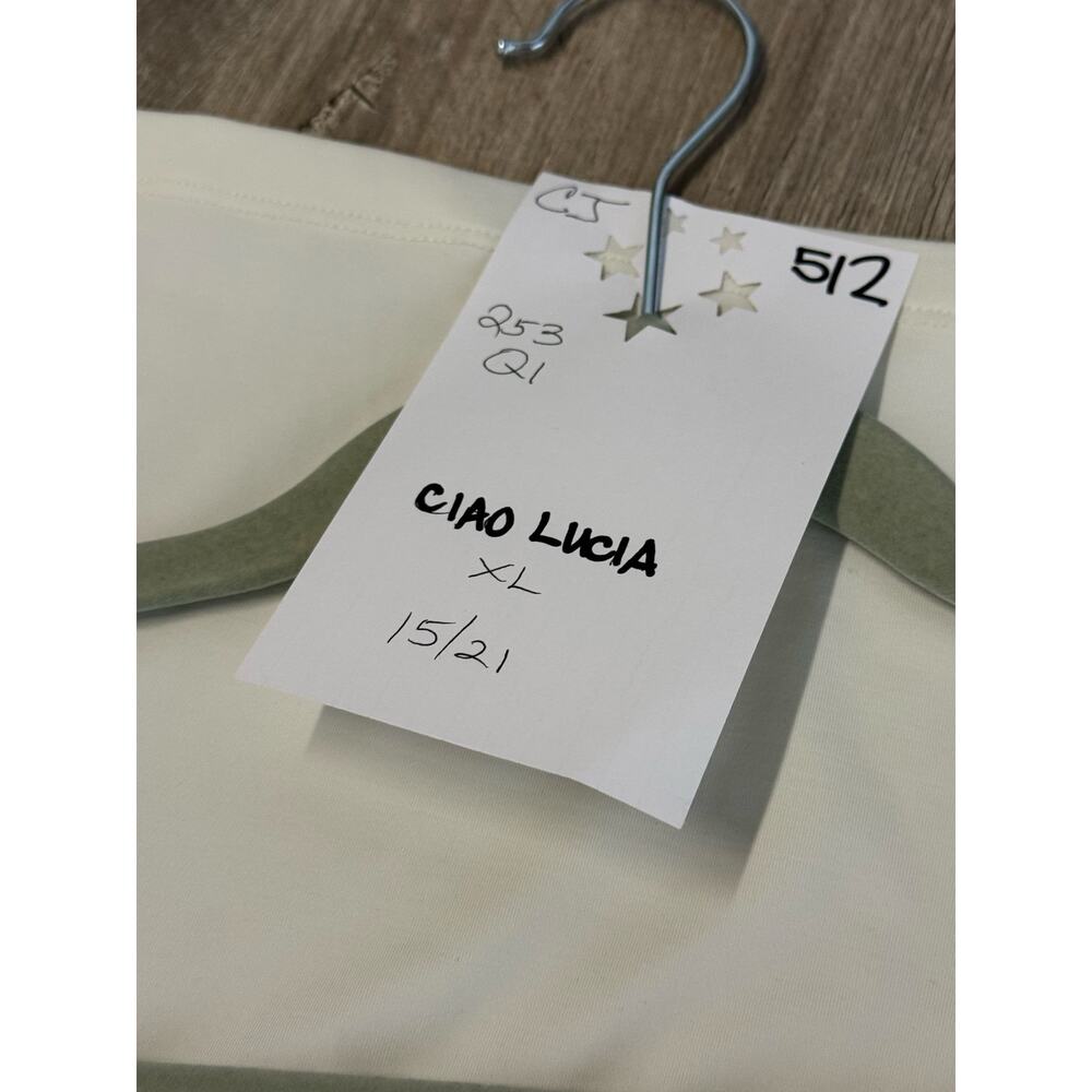 Ciao Lucia Tank Top Women's XL White Crop Made in Los Angeles USA - Picture 4 of 7